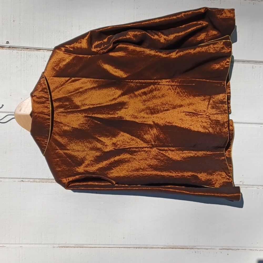 Vintage Raw Silk Cropped Light Blazer - Picture 5 of 10